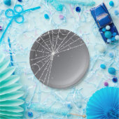 Zilver-Grijs en Wit Glanzende Diamanten Spinnenweb Papieren Bordje (Feest)