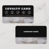 Zilver grijs geplakte hout klantenkaartje (Voorkant / Achterkant)