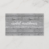Zilver grijs geregenereerd hout visitekaartje (Voorkant)