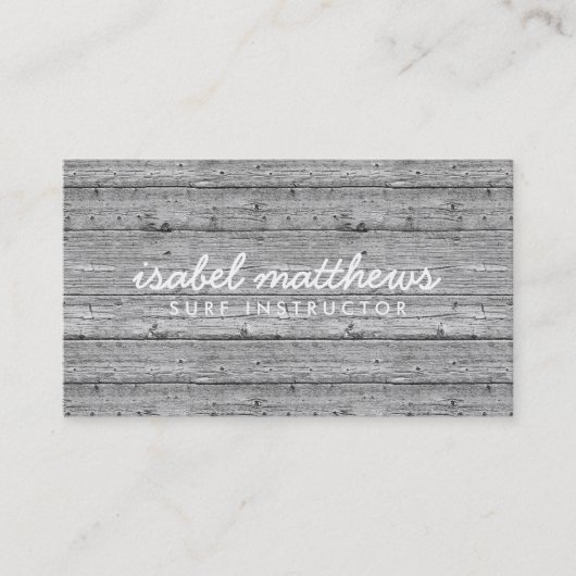 Zilver grijs geregenereerd hout visitekaartje (Voorkant)