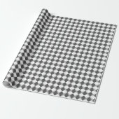 Zilver Grijs Gestreepte Patroon Cadeaupapier (Uitgerold)
