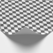 Zilver Grijs Gestreepte Patroon Cadeaupapier (Hoek)