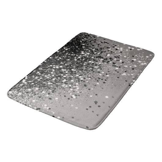 Zilver grijs glitter #1 #sjiny badmat (Gekanteld)
