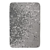 Zilver grijs glitter #1 #sjiny badmat (Voorkant Verticaal)