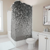 Zilver grijs glitter #1 #sjiny douchegordijn (In situ)