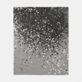 Zilver grijs glitter #1 #sjiny fleece deken (Voorkant)