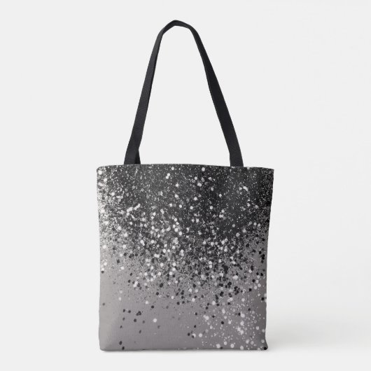 Zilver grijs glitter #1 #sjiny tote bag (Achterkant)