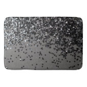 Zilver grijs glitter #4 (Faux Glitter) #glans #art Badmat (Voorkant)