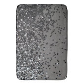 Zilver grijs glitter #4 (Faux Glitter) #glans #art Badmat (Voorkant Verticaal)