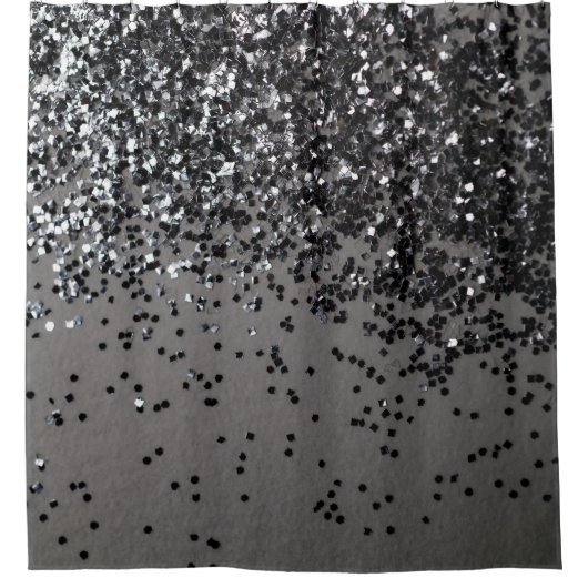 Zilver grijs glitter #4 (Faux Glitter) #glans #art Douchegordijn (Voorkant)