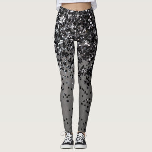 Zilver grijs glitter #4 (Faux Glitter) #glans #art Leggings