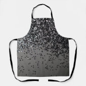 Zilver grijs glitter #4 (Faux Glitter) #glans #art Schort (Voorkant)