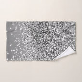 Zilver grijs glitter #5 (Faux Glitter) #glans #art Bad Handdoek (Handdoek)
