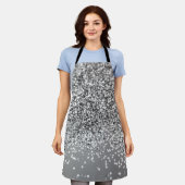 Zilver grijs glitter #5 (Faux Glitter) #glans #art Schort (Gedragen)