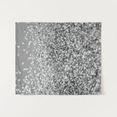 Zilver grijs glitter #5 (Faux Glitter) #glans #art Wandkleed (Voorkant (horizontaal))