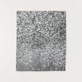Zilver grijs glitter #5 (Faux Glitter) #glans #art Wandkleed (Voorkant)