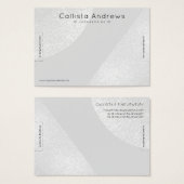 Zilver grijs glitter Geo Heart Bracelet display Visitekaartje (Voorkant /achterkant)