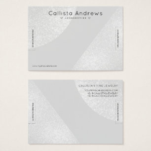 Zilver grijs glitter Geo Heart Bracelet display Visitekaartje