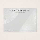 Zilver grijs glitter Geo Heart Bracelet display Visitekaartje (Voorkant)