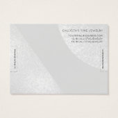 Zilver grijs glitter Geo Heart Bracelet display Visitekaartje (Achterkant)