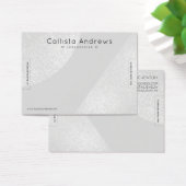 Zilver grijs glitter Geo Heart Bracelet display Visitekaartje (Bureau)