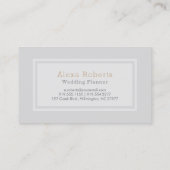 Zilver Grijs Goud Chevron Monogram Visitekaartje (Achterkant)