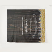 Zilver Grijs Goud Glitters Glazuur Trouwen Wandkleed (Voorkant (horizontaal))