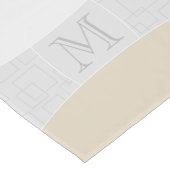 Zilver/Grijs/Goud Minimal Monogram Korte Tafelloper (Hoek)