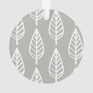 zilver grijs / grijs en wit ornament