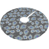 Zilver grijs/grijze penkerveren op grafiet kerstboom rok (Gekanteld)