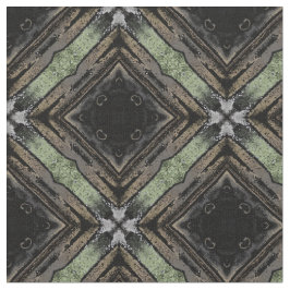 Zilver grijs, groen, met zwarte tegels bekleed dia stof