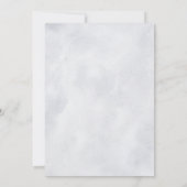 Zilver Grijs Ivoor Bloemige Winter Bruiloft Save The Date (Achterkant)