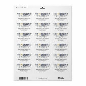 Zilver grijs ivoor - winterhuwelijk etiket (Full Sheet)
