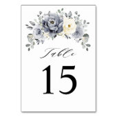 Zilver grijs ivoor - winterhuwelijk kaart (Achterkant)