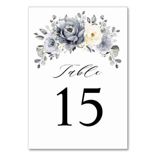 Zilver grijs ivoor - winterhuwelijk kaart (Voorkant)