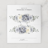 Zilver grijs ivoor - winterhuwelijk plaatskaartje (Buitenkant ongevouwen)