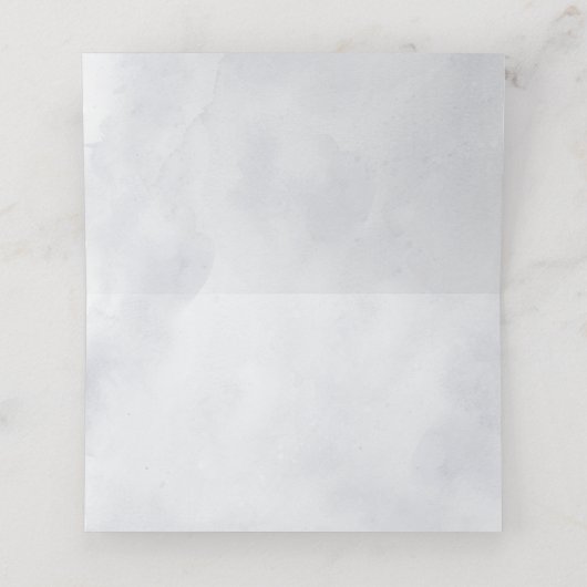 Zilver grijs ivoor - winterhuwelijk plaatskaartje (Binnenkant ongevouwen)