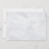 Zilver Grijs Ivoren Bloemige Winter Bruiloft Save The Date (Achterkant)