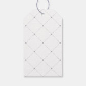 Zilver Grijs Kerst Krans Foto Cadeaulabel (Achterkant)