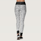 Zilver grijs lichtglitter sparkles met zwart leggings (Achterkant)