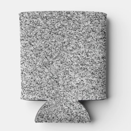 Zilver grijs lichtglitter sparkles Monogram Blikjeskoeler (Achterkant)