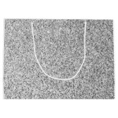 Zilver grijs lichtglitter sparkles Monogram Groot Cadeauzakje (Achterkant)