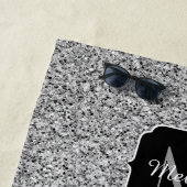 Zilver grijs lichtglitter sparkles Monogram Strandlaken (In situ)