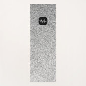 Zilver grijs lichtglitter sparkles Monogram Yogamat (Voorkant)