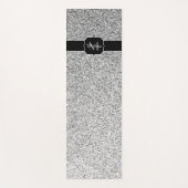 Zilver grijs lichtglitter sparkles Monogram Yogamat (Voorkant)