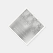 Zilver Grijs Metaal Wit Glitter Bruids Lief Meisje Servet (Hoek)