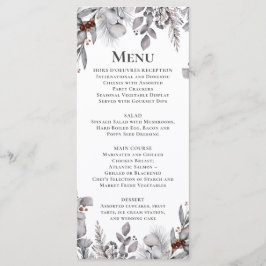 Zilver, Grijs, Roest Bruin Vogel Winter Botanische Menu