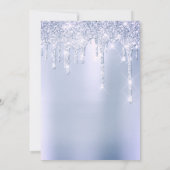 Zilver grijs rokerblu glitter-effect griep kaart (Achterkant)