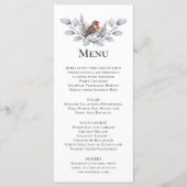Zilver, grijs, roodbruin winterbotanisch menu (Voorkant)