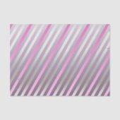 Zilver, grijs, roze, diagonaal strempapier tissuepapier (Voorkant)